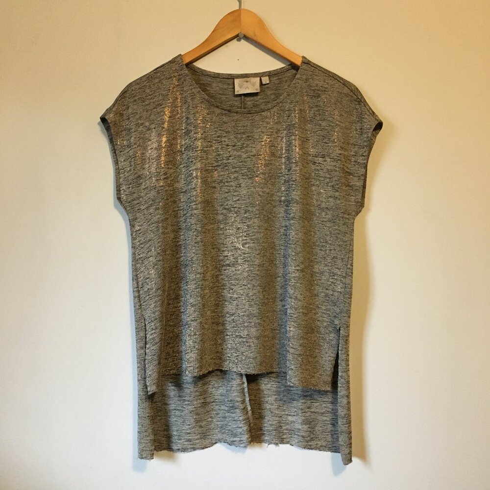Dantelle Shimmery Knit Turkish Print High Low Top Size Small S